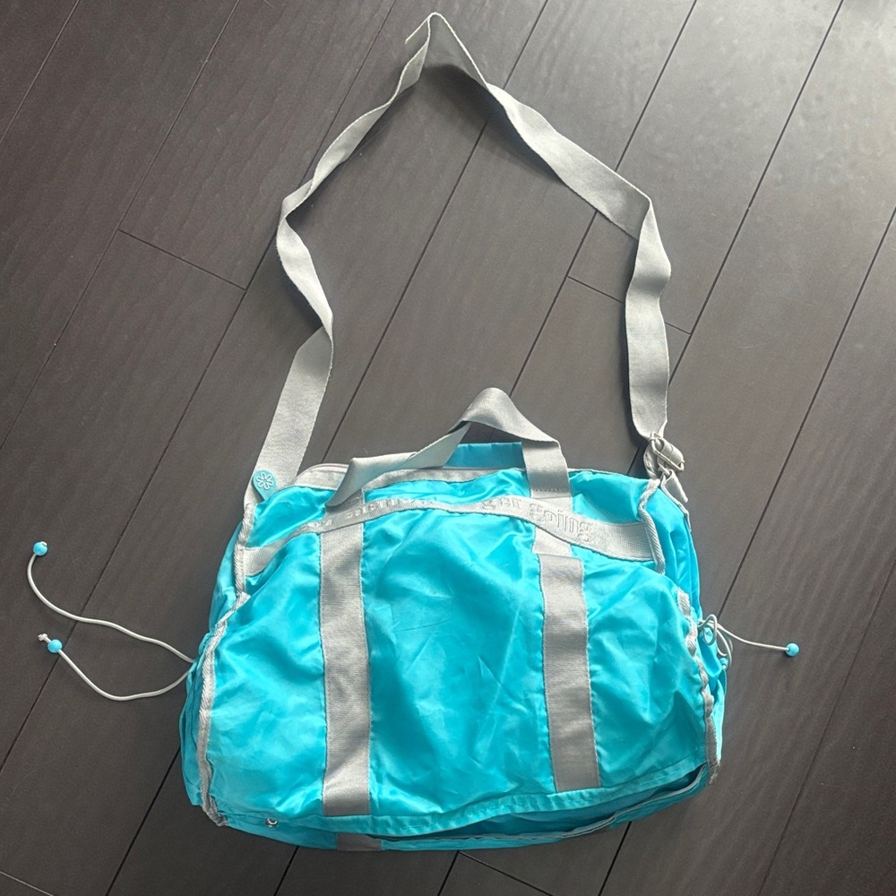 Old Navy Get Active Teal and Gray Duffel Gym Bag